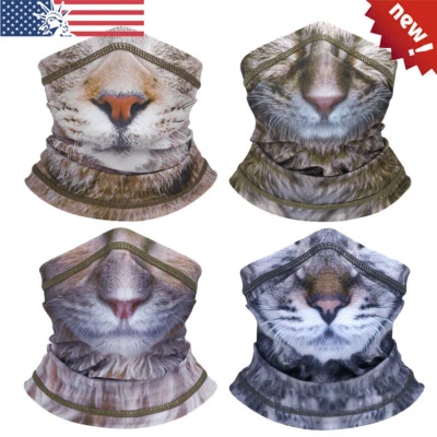 Animal Gato Cuello Polaina Pasamontañas Máscara Facial Bufanda para Halloween Disfraz Juegos con disfraces Foto 1 de 4