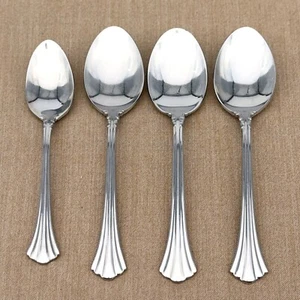 Lot of 4 Reed & Barton 1800 Stainless Flatware - 3 Soup Spoons - 1 Teaspoon - Picture 1 of 2