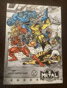 2021 Marvel Metal Universe X-Men Sketch Card Etch Card Lak Lim 1/1 Wolverine