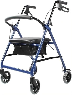 APP LIFE DEAMBULATORE PIEGHEVOLE CON SEDUTA E CESTINO IN STOFFA PER ANZIANI E DISABILI