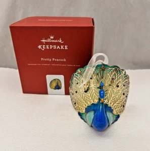 2016 Hallmark Keepsake Ornament Pretty Peacock Porcelain & Metal FAST SHIP! - Picture 1 of 12