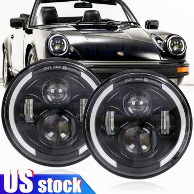 2 faros LED redondos de 7" haz alto/bajo aptos para Ford Falcon sedán entrega 1961-1965 Foto 1 de 4