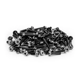 J Concepts - RC10B7 Titanium Top Hat Screw Set, Upper, Black, 74pc - Picture 1 of 1