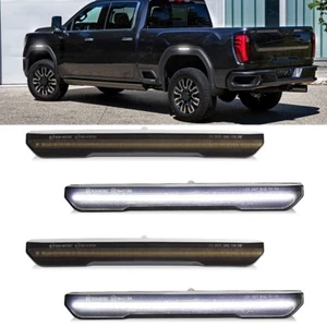 4X White LED Side Marker Light For 2020-2024 GMC Sierra 2500 3500 AT4 Denali SLE - Picture 1 of 11