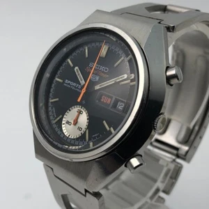 OH serviced, Vintage 1973 SEIKO 5 SPORTS Speed-Timer 6139-8040 Chronograph #1803 - Picture 1 of 14