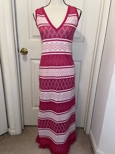 Vintage 1960’s James Kenrob by Dalton Maxi Dress size 6 Small Fringe LIN - Picture 1 of 4
