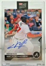 Cristian Pache 2020 Topps Now Postseason Call-Up RC Autograph Auto #'d/99 BRAVES