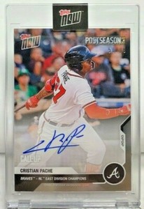 Cristian Pache 2020 Topps Now Postseason Call-Up RC Autograph Auto #'d/99 BRAVES