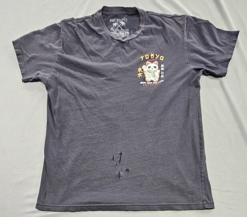 Riot Society T 恤男式中号多色 100% 棉图案标准版型 — 第 1/4 张图片