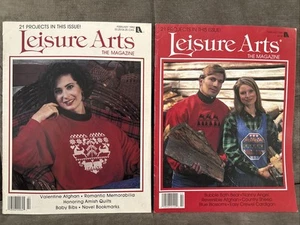 Leisure Arts Lot Of 2 Magazine 1992 February And 1995 February Valentine Theme - Picture 1 of 1