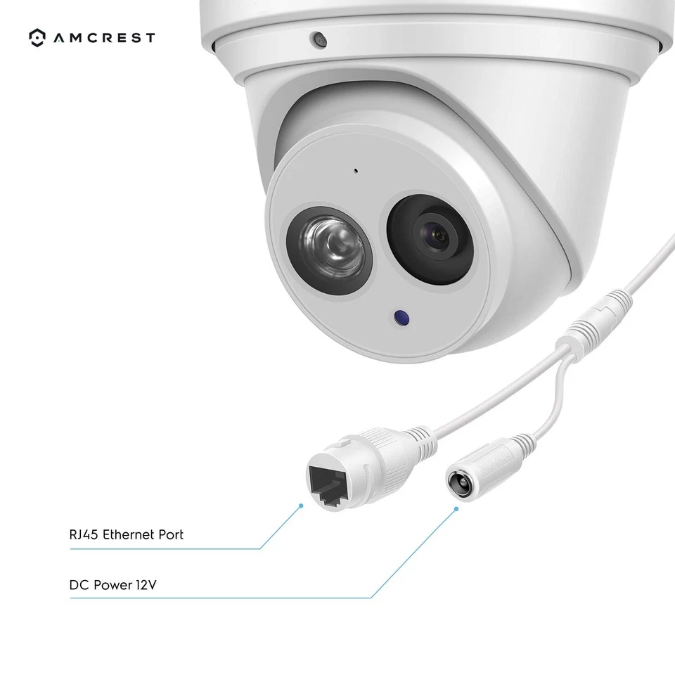 Amcrest UltraHD 4K (8MP) Outdoor Security IP Turret PoE Camera, 3840x2160 - Image 1 of 1