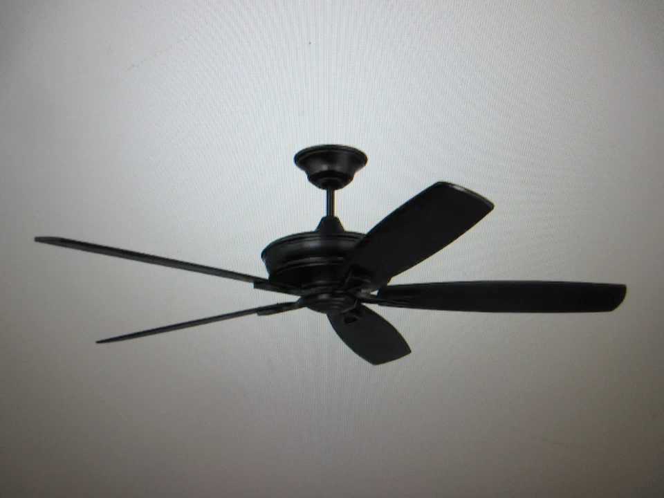 CRAFTMADE Santori 60 in. 6-Speed Reversible Flat Black Finish Ceiling Fan - Image 1 of 4
