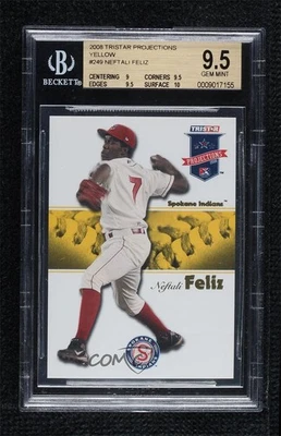 2008 TRISTAR PROjections Yellow /25 Neftali Feliz #249 BGS 9.5 GEM MINT - Image 1 of 2