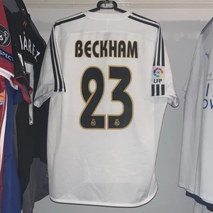 Real Madrid 2003/04 Adidas Heim Fußball Trikot Beckham 23 Herren Medium 021804 - Bild 1 von 8