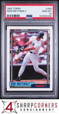1992 Topps #300 Don Mattingly Yankees PSA 10 Foto 1 de 3