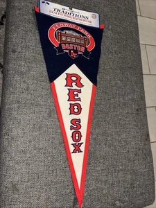 Boston RED SOX Large Wool Acrylic Pennant Banner Flag Fenway Park - Picture 1 of 3