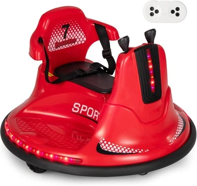 12V Bumper Car for Kids Toddlers Electric Ride On Car Vehicle w/ 360° Spin Red - image 1 of 4