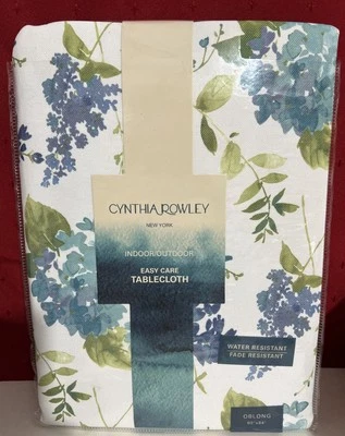 Cynthia Rowley Tablecloth Oblong 60”x84”  Indoor/Outdoor Floral Lilac Purple NEW - Image 1 of 4