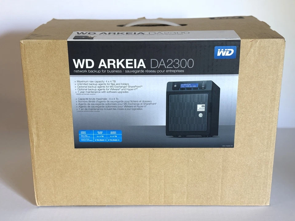 WD Arkeia Network Enterprise NAS DA2300 4Bay Network Drive WDBSTG0160KBK OpenBox - Image 1 of 4