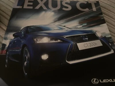 The Lexus CT Range Car Sales Info Brochure Frameable January 2014 - Image 1 of 4