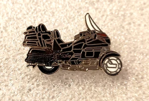 Vintage 1970s Power Glide? Motorcycle Black Enamel Lapel Hat Pin New NOS - Picture 1 of 4
