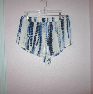 Y2K Hawaiian Tropic Pull On Shorts Size L Baggy Beach Gauze Wide Leg Booty Promo - Picture 1 of 8