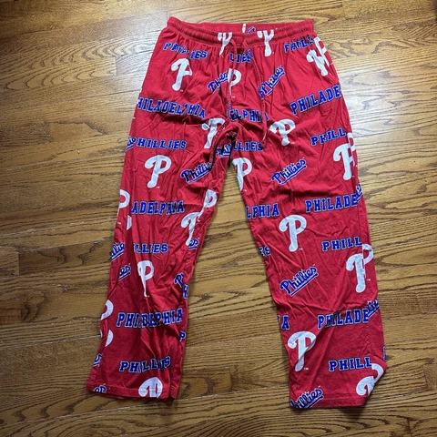 MLB Philadelphia Phillies Pajama Pants Men’s Size XL All Over Print Baseball Cover