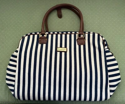 Tommy Bahama Laguna Collection Luxury Weekender Travel Bag - White / Navy - Image 1 of 4