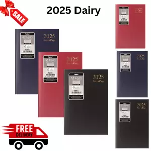 2025 A4 / A5 Diary Day A Page or Week To View Desk Diary Hard Backed Dairy NEW - Picture 1 of 23