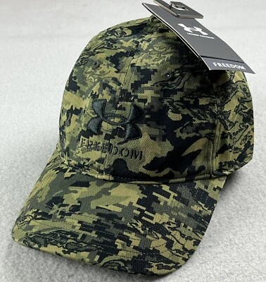 Gorra/sombrero de béisbol ajustable Under Armour Freedom para hombre verde camuflaje nuevo con etiquetas Foto 1 de 4