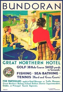 Decorative Poster.Home Room interior wall art design.Hotel Bundoran.Ireland.7924 - Picture 1 of 1