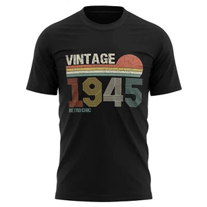 Camiseta de cumpleaños 80 para hombre vintage 1945 divertido regalo papá abuelo esposo - Imagen 1 de 13