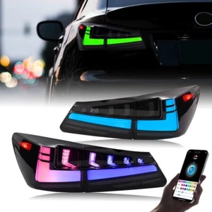 RGB LED Tail Lights For Lexus 2006-2013 IS250 IS350 ISF w/Sequential Turn Signal - Picture 1 of 23