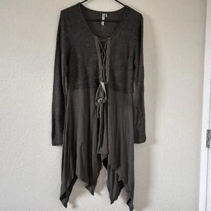Monoreno Peasant Witchy Peasant Prairie Fairy Boho Tunic Dress Women’s Medium - Picture 1 of 9
