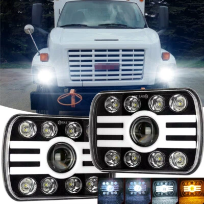 Faro LED de 7x6" para GMC C6500 C7500 Topkick 1997-2009 señal de giro DRL de alta baja presión Foto 1 de 4