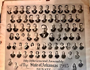 1945 State of Arkansas 55th General Assembly Senate Photo - Picture 1 of 10