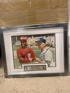 Tommy Lasorda & Ozzie Smith Dual Signed 8x10 Framed Photo Dodgers Cardinals JSA - Picture 1 of 2