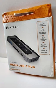 HYPER HYPERDRIVE MEDIA USB-C HUB IPAD PRO/AIR HDMI 4K 3.5MM AUDIO USB-C 5GB/60W - Afbeelding 1 van 7