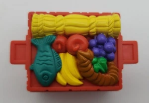 Repuesto de comida navideña Fisher Price Little People comida de Navidad pescado fruta - Imagen 1 de 6