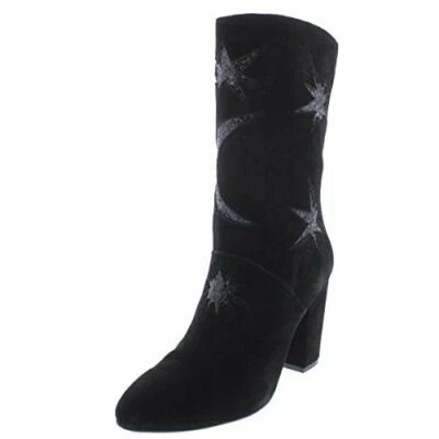 Botín al tobillo Avec Les Filles para mujer Nikita gamuza brillo tacón chucky Foto 1 de 4