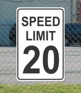 Speed Limit 20 Metal Sign for Street Road Highway Parking Lot 12"x18" mph - Picture 1 of 3