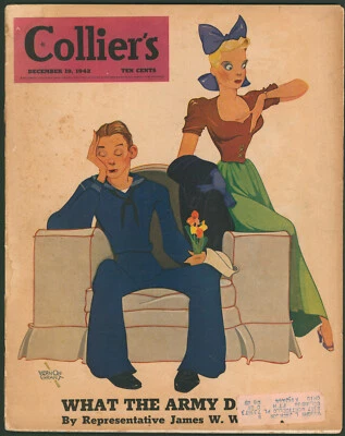 Collier's Magazine December 19 1942 Vernon Grant ~Japan Narcotics WWII Willys Ad - Image 1 of 4