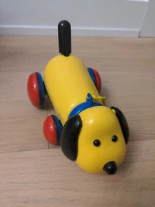 AMBI TOYS PULL ALONG DOG TODDLER BABY TOY VINTAGE NOISE MAKING EUROPEAN - Picture 1 of 8