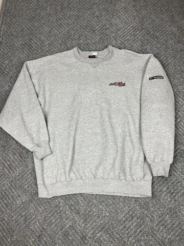 Y2K NIKE Joe Gibbs Racing Sweatshirt Mens Size XL Gray Pullover Crewneck Cover