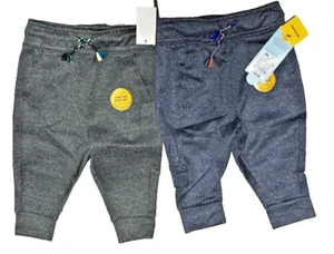 2 Pack Toddler Boys' Athletic Jogger Pants - Cat & Jack Size 12M Navy & Gray - Picture 1 of 3