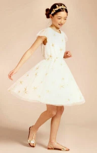 NEW I Love Gorgeous Ivory Tulle Girls Easter Dress w/Gold Star Fish Print 6/7 - Picture 1 of 3