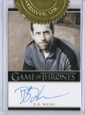 Game of Thrones Season 2 2013 3-Case Incentive Auto D B Weiss Executive Producer - Image 1 of 4