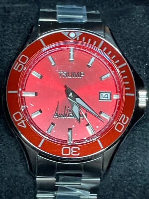 President DONALD TRUMP Victory Watch RED SILVER Fight Fight Fight Serial #D 5012 - Image 1 of 4