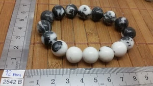 Bracelet JASPE ZEBRE perles 12mm mineraux lithotherapie pierre - Picture 1 of 1
