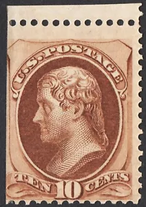 US # 161 *MINT OG H* {"SCARCE SINGLE 10c JEFFERSON } BEAUTY OF 1873 CV$ 1,000.00 - Picture 1 of 8